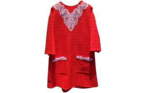 Платье с длинными рукавами женское красное Gucci