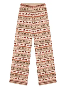 Брюки Fair Isle с узором Stella Mccartney, бежевый