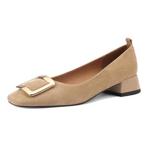 XICUNMINGWU Женские туфли на высоком каблуке, черные/абрикосовые