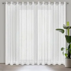 Штора АМАНДА, белая, 300х250 см, люверсная Eurofirany