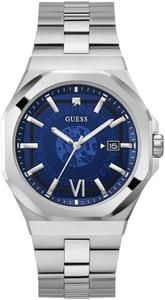 GUESS мужские часы 42mm, Silver Tone/Silver Tone/Blue