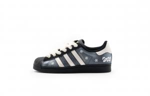 Низкие, износостойкие, противоскользящие кроссовки для скейтбординга SUPERSTAR, унисекс, черные, серебристые Adidas Originals, Black Silver