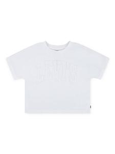 Детская футболка с логотипом Dolman из хлопковой смеси с короткими рукавами Levi's, Blanc De Blanc
