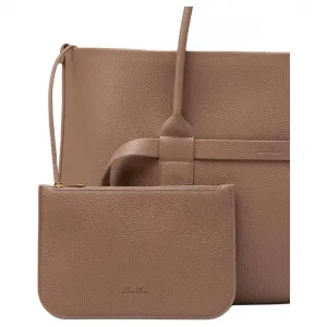 Ghiera Cow Leather Handbag Large Women's Fossil Color Loro Piana, basic set (bag+dust bag)