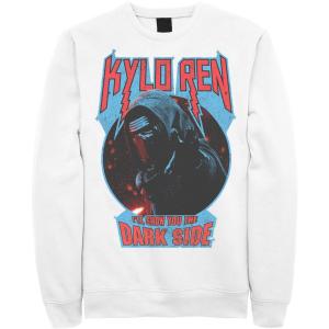 Мужской свитшот с металлической надписью Star Wars Kylo Ren Show You The Dark Side Licensed Character, белый