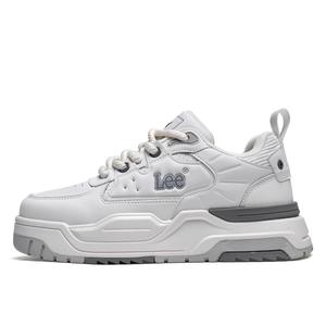 Lee Классические модные повседневные универсальные минималистичные стильные пухлые кроссовки низкие скейтерские мужские белые, цвет White
