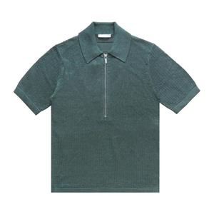 Поло Helmut Lang Short-Sleeve Zip Polo, Green