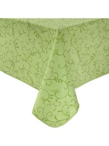 Erwin Müller Скатерть из смесовой хлопчатобумажной ткани светло-зеленого цвета для обеденного стола