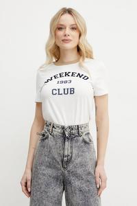 Хлопковая футболка Weekend Max Mara, белый