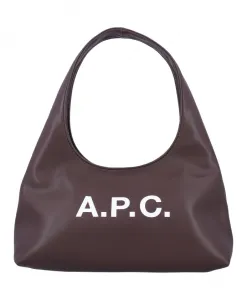 Темно-Коричневая сумочка с верхними ручками A.P.C., коричневый