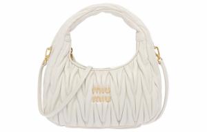 Сумка-хобо Wander Series из мягкой овчины, наплечная сумка, кроссбоди, женская сумка белый MIU MIU