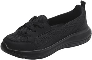 Женские повседневные туфли на низком каблуке - удобные повседневные туфли, легкие и мягкие, подходят для ежедневного ношения или прогулок. SPKFHD, Black