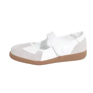 TAFN Туфли Мэри Джейн на плоской подошве, белые женские