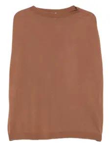 Топ Solange Knit с вырезом-лодочкой Liviana Conti, коричневый