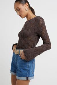 Джинсовые шорты с закатанными штанинами River Island, синий