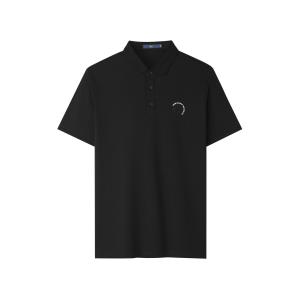 Мужские рубашки поло с острым воротником, средней толщины, другие HLA, черный 1 5