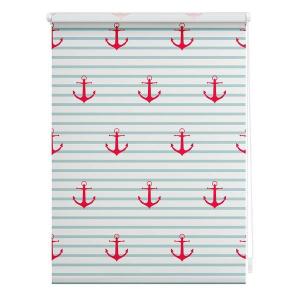 Рулонные шторы Lichtblick Anker, 90x150x6 см цвет türkis/rot