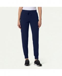 Женские спортивные брюки Silex с шестью карманами, зауженным кроем и средней посадкой, для работы и ухода за больными Jaanuu, Midnight navy