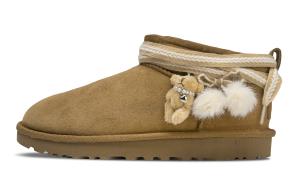 UGG Классические ультра мини плюшевые сапоги-угги на термостельке до щиколотки для женщин Chestnut Brown