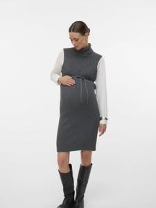 Платье MAMALICIOUS RITA ROLL NECK DRESS, Magnet Melange/Dark Blue