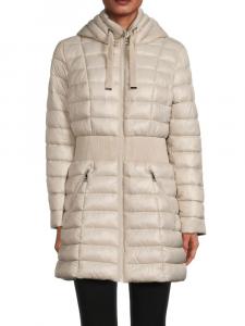 Пуховик Irene с капюшоном T Tahari, цвет Pale Oak