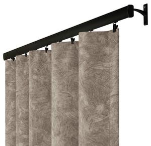 Непрозрачная штора с рюшовой лентой, размеры: 140х250 см, цвет: графит. Voppi