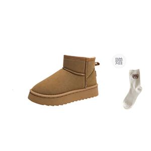 Водонепроницаемые термоутепленные противоскользящие зимние ботинки Women's BINGO DUCK, Yellow+Gift Socks