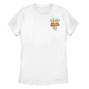 Футболка с логотипом фильма «История игрушек 4» Disney/Pixar для подростков с левым нагрудным карманом Disney / Pixar, белый