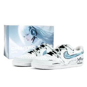 Nike Court vision 1 амортизация, износостойкие низкие кроссовки для скейтбординга мужские light blue