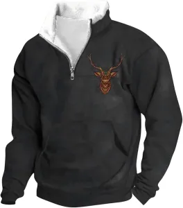 Свитшот Western Cowboy с воротником стойкой и принтом Aztec