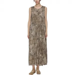 Платье миди Ardal Floral Printed UMA WANG, stone серый