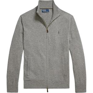 Кардиган с молнией и вышитым логотипом Polo Ralph Lauren, серый