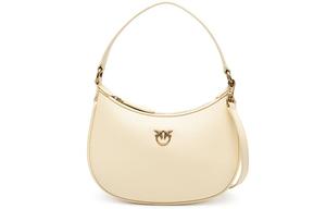 PINKO Полумесяц из телячьей кожи серии Полумесяц Женская средняя сумка через плечо Желтая