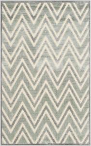 Ковер SAFAVIEH, 79 x 122 см, Paradise Collection, Grey & Sage, шевронный вискозный дизайн, идеально для помещений с высокой проходимостью: прихожая, гостиная, спальня (PAR356-2741)