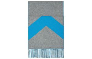 HERMES Вязаный шарф женский сине-серый, Blue Gray