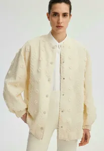 Бомбер с цветочным кружевом Touché Privé, Ecru