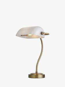 Настольная лампа Bankers John Lewis, White/Brass