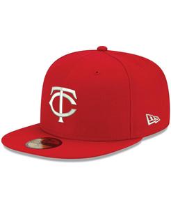 Мужская красная приталенная шляпа с логотипом Minnesota Twins 59FIFTY New Era