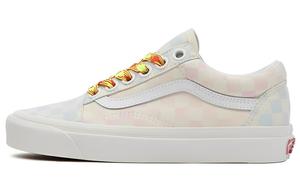 Кроссовки для скейтбординга унисекс с низким верхом белые/синие/розовые Vans