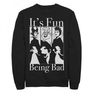 Флисовая футболка с изображением принцесс Диснея для юниоров "Bad Fun" Disney, черный