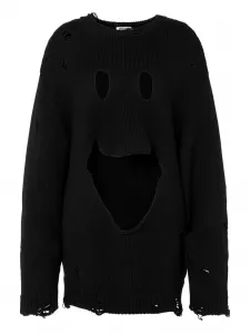 Свитер с эффектом потертости Moschino, черный