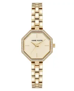 Женские часы Quartz Unique Octagonal в золотистом металлическом сплаве, 26mm Anne Klein
