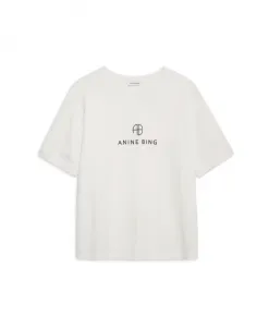 Футболка с монограммой Anine Bing, бежевый