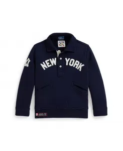 Большие мальчики свитер с воротником Polo Ralph Lauren, синий