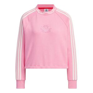 Свитера оригиналы круглый вырез толстовка азиатские размеры Adidas, розовый