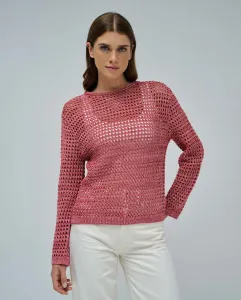 Женский свитер с блестками из трикотажа Salsa Jeans, металлический красный