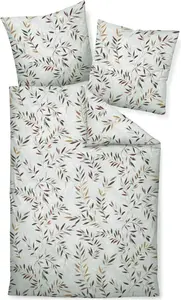 Комплект постельного белья Janine Design из тонкой фланели DAVOS 65137, цвет рубиново-винный опаловый серый-04, размер 155x220 + 80x80 см Original Janine