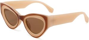 Модные солнцезащитные очки «кошачий глаз» для женщин и мужчин. Классические, стильные, винтажные, летние, для отдыха на природе и путешествий. Солнцезащитные очки 1351 Melrose, Brown