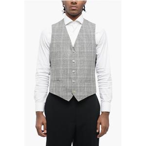 CC COLLECTION Жилет из натуральной шерсти в клетку District Check Corneliani, Gray