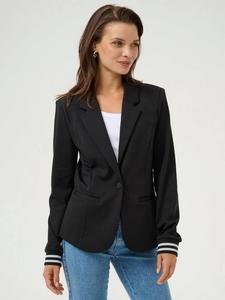 Блейзер с манжетами в полоску от kinnie KAFFE, цвет Black/Silver